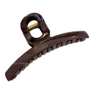 高级感巧克力棕一字抓夹大号鲨鱼夹发夹女后脑勺2026新款夹子发饰