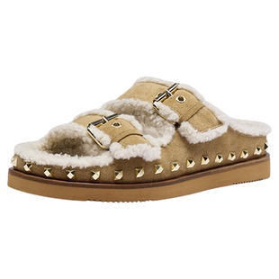 ASH女鞋2024秋冬UMA毛毛鞋女厚底一脚蹬加绒保暖外穿懒人休闲拖鞋