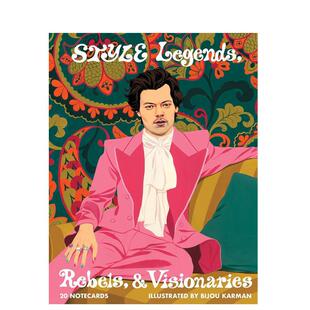 【预售】风格传奇记事本英文文创卡牌进口原版卡牌14岁以上Style Legends， Rebels， and Visionaries Notecards Chronicle Books