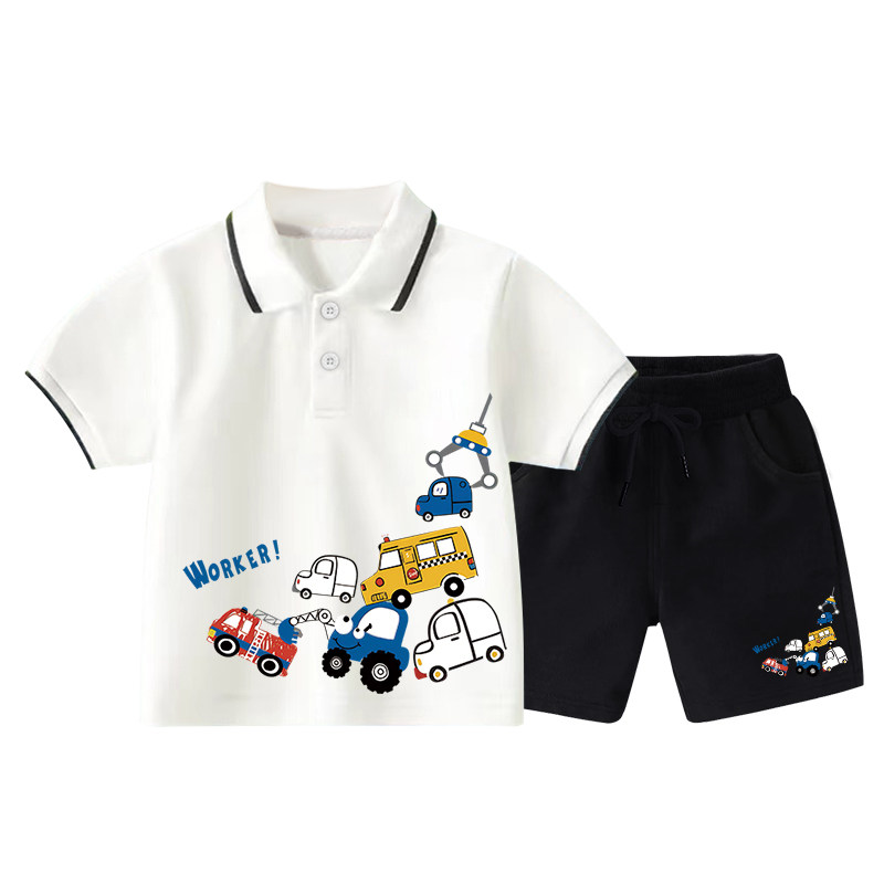 两件套装夏季翻领衣服休闲