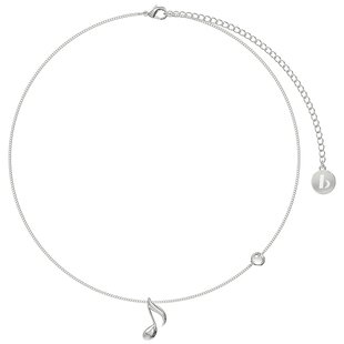 【明星同款】BOONEE音符清透宝石项链女轻奢小众高级设计感锁骨链