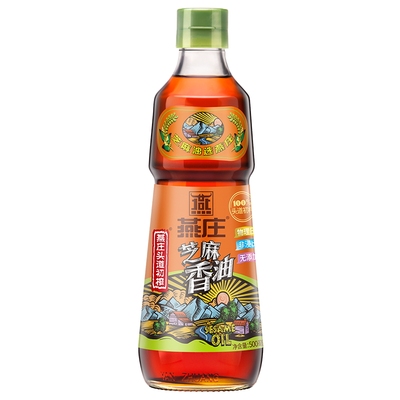 燕庄芝麻香油正品无添加500ml