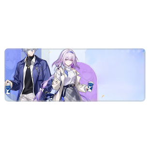 桌垫鼠标垫瑞幸联名白厄瑕蝶超大号锁边加厚键盘垫可定制电脑桌垫