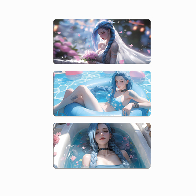 金克丝鼠标垫超大号小号LOL英雄联盟电脑键盘垫办公游戏桌垫定制