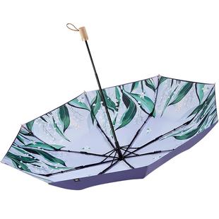 蕉下防晒伞晴雨两用黑胶口袋碎花防晒太阳伞遮阳焦下五折伞官方店