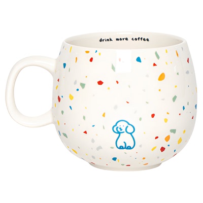 seeu彩蛋杯小狗马克杯白瓷咖啡杯子办公室水杯牛奶杯伴手礼320ml