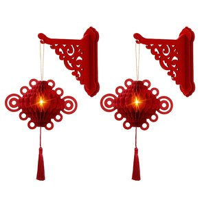 2026马年新款氛围布置装饰灯笼中国结入户门免打孔挂件春节挂饰