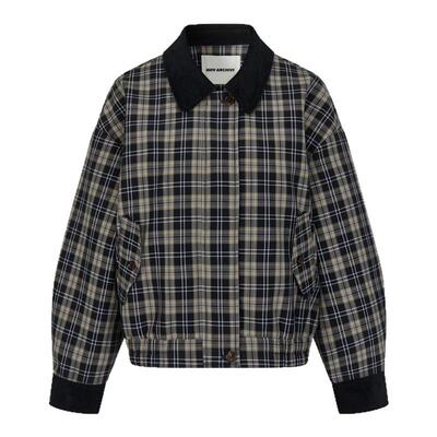 MHV ARCHIVE 25新款 复古暗格纹女士宽松夹克外套