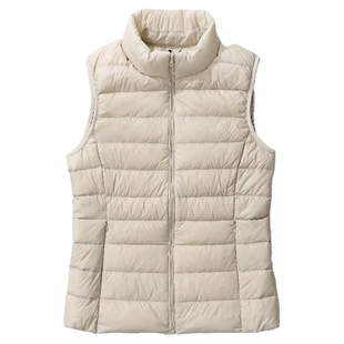 羽绒马甲女背心中老年轻薄羽绒服女超轻便超薄款大码胖mm妈妈立领