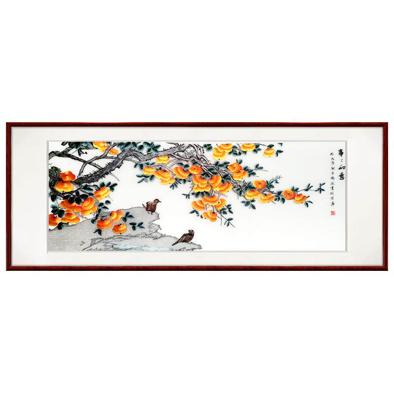 紫腾随轩客厅苏绣挂画