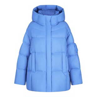 JAN AN NO 简爱诺蓝色加厚保暖白鸭绒羽绒服外套冬新款J2570292YR