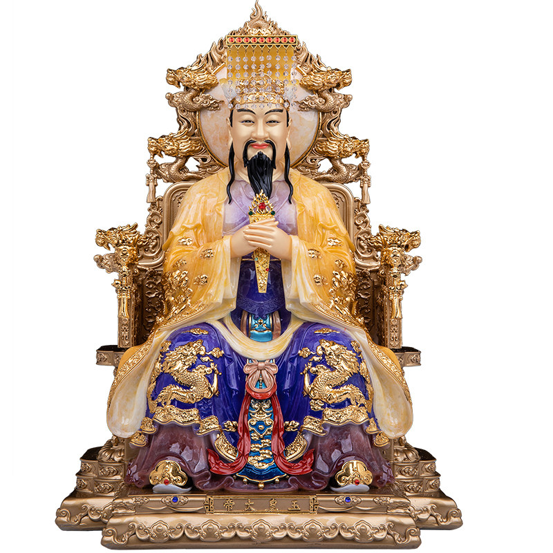 玉帝王母汉白玉新款叠染玉皇大帝王母娘娘