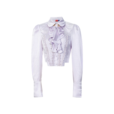 LEFAME宫廷风长袖上衣衬衫