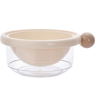 迷你双层沥水篮洗菜盆厨房家用洗水果篮客厅茶几精致小果盘高颜值