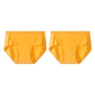 真维斯金黄色女士内裤女抑菌莫代尔2025本命年女款大码三角底裤衩
