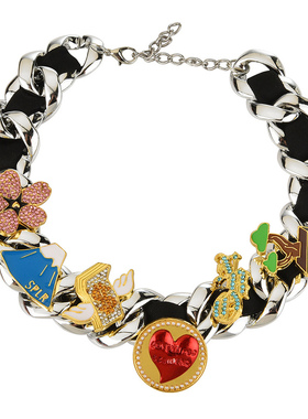 Nbo王嘉尔同款爱心嘻哈夸张项链锁骨链朋克重工choker潮牌颈链