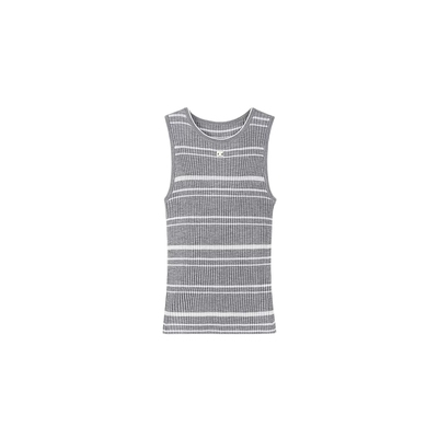 【可机洗澳大利亚100%羊毛】ochirly欧时力条纹毛织背心2025春新