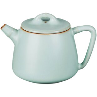 青澹汝窑高石瓢壶开片景德镇茶壶单壶陶瓷复古青瓷手工汝瓷礼盒装