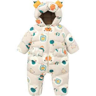 [真心绒]迷你巴拉巴拉男女童羽绒连体衣宝宝造型可爱爬服2025冬