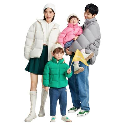 巴拉巴拉羽绒服一家三口亲子装厚