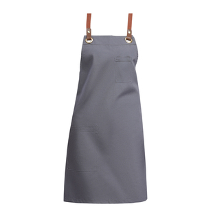 奶茶店围裙定制面包房烘焙师咖啡厅花艺师防水帆布背带牛仔工作服
