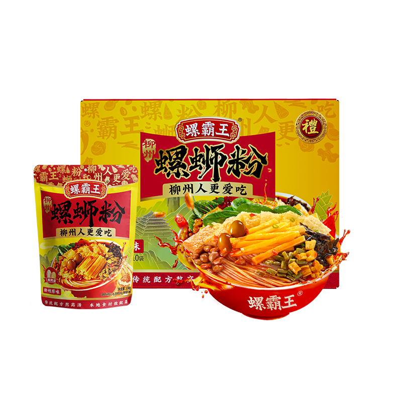 [囤貨]螺霸王螺螄粉柳州正宗螺螄粉原味330g*10袋裝米粉速食