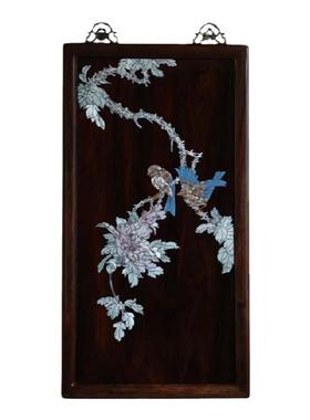 一物一拍大红酸枝花开富贵艺术品