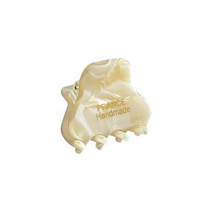 琥珀色抓夹女法式醋酸发夹高级感鲨鱼夹前额碎发抓发小号发抓头饰