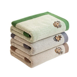 TeenieWeenie小熊刺绣纯棉浴巾2026新款全棉男女成人毛巾吸水家用