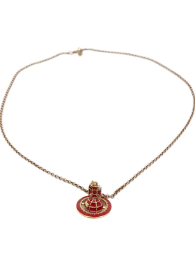 XMR新年红色西太后土星吊坠项链