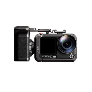 绿巨能适用DJI大疆Action6/5pro/4/3金属兔笼街拍手柄套装action6复古手柄快门按键保护边框相机拓展兔笼配件