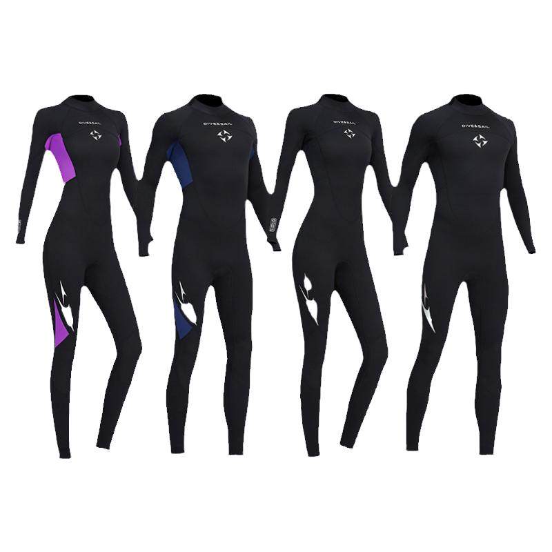 DIVESAIL潜水服女连体游泳水母衣浮潜防寒保暖湿衣 3mm潜水衣男士