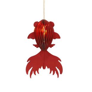 2026元宵节新年红色锦鲤鱼发光灯笼蜂窝纸磁铁吸附组装手工div