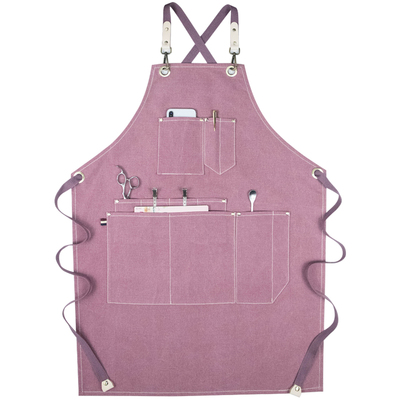 夏季帆布工作围裙牛仔花艺咖啡师