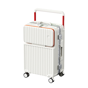 前开口宽拉杆行李箱铝框男女静音万向轮密码箱大容量旅行登机箱子