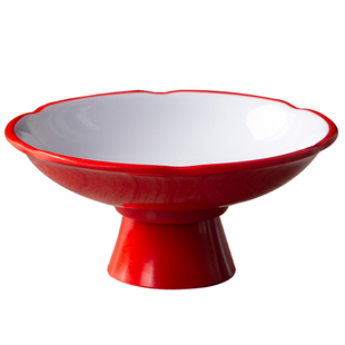 北欧风密胺盘子创意商用高脚盘零食小吃凉菜盘酒店冷菜盘KTV果盘