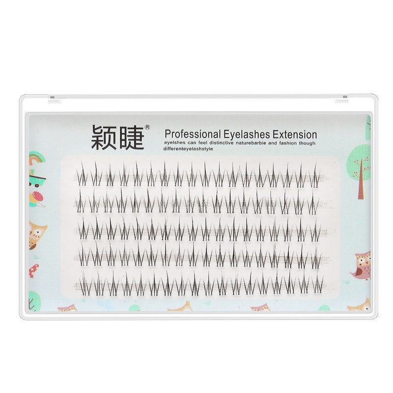 小火焰假睫毛五排透明梗自然卷