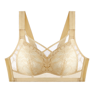 唯一俏韩少文内衣双金线提拉上托防下垂收副乳无钢圈大胸显小胸罩