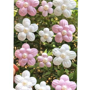 白色花朵贴纸 粉花朵贴画 3d stickers 白花粘贴 儿童 花朵贴贴纸