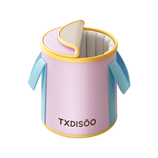 多巴胺撞色养生泡脚桶加厚恒温足浴盆过小腿泡脚袋宿舍可折叠脚盆