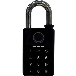 指纹锁挂锁密码锁家用防盗门锁户外防水挂锁蓝牙智能电子大门锁头