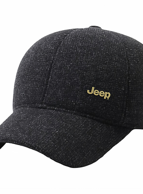 jeep吉中老年人冬季保暖棒球帽