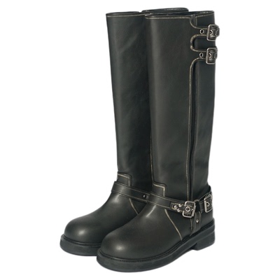 WDDYSHOES复古做旧骑士靴