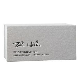 600g环保棉纸名片设计订制压凹圆角高档商务印刷凹凸烫金简约包邮