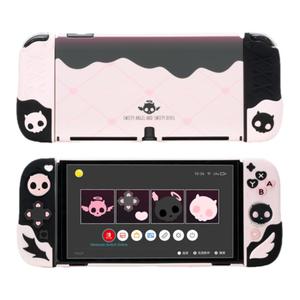 极想任天堂switch甜心骷髅保护壳ns硅胶手柄保护套oled游戏机配件