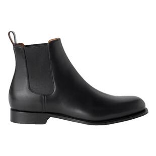 LoroPiana/诺悠翩雅男士靴子裸靴小牛皮布莱克缝制三铆钉新款