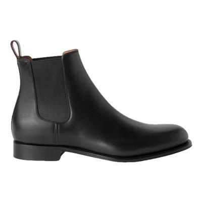 LoroPiana/诺悠翩雅男士靴子裸靴小牛皮布莱克缝制三铆钉新款