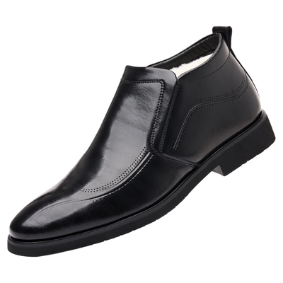 意尔康冬季商务正装高帮加绒棉鞋