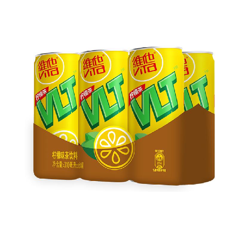 维他柠檬茶优选红茶+真正柠檬汁310ml*6罐茶饮料家庭囤货聚餐