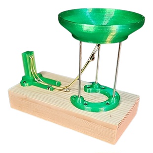 循环跳球永动机演示模型 手工科技制作桌面摆件 电磁动力解压玩具